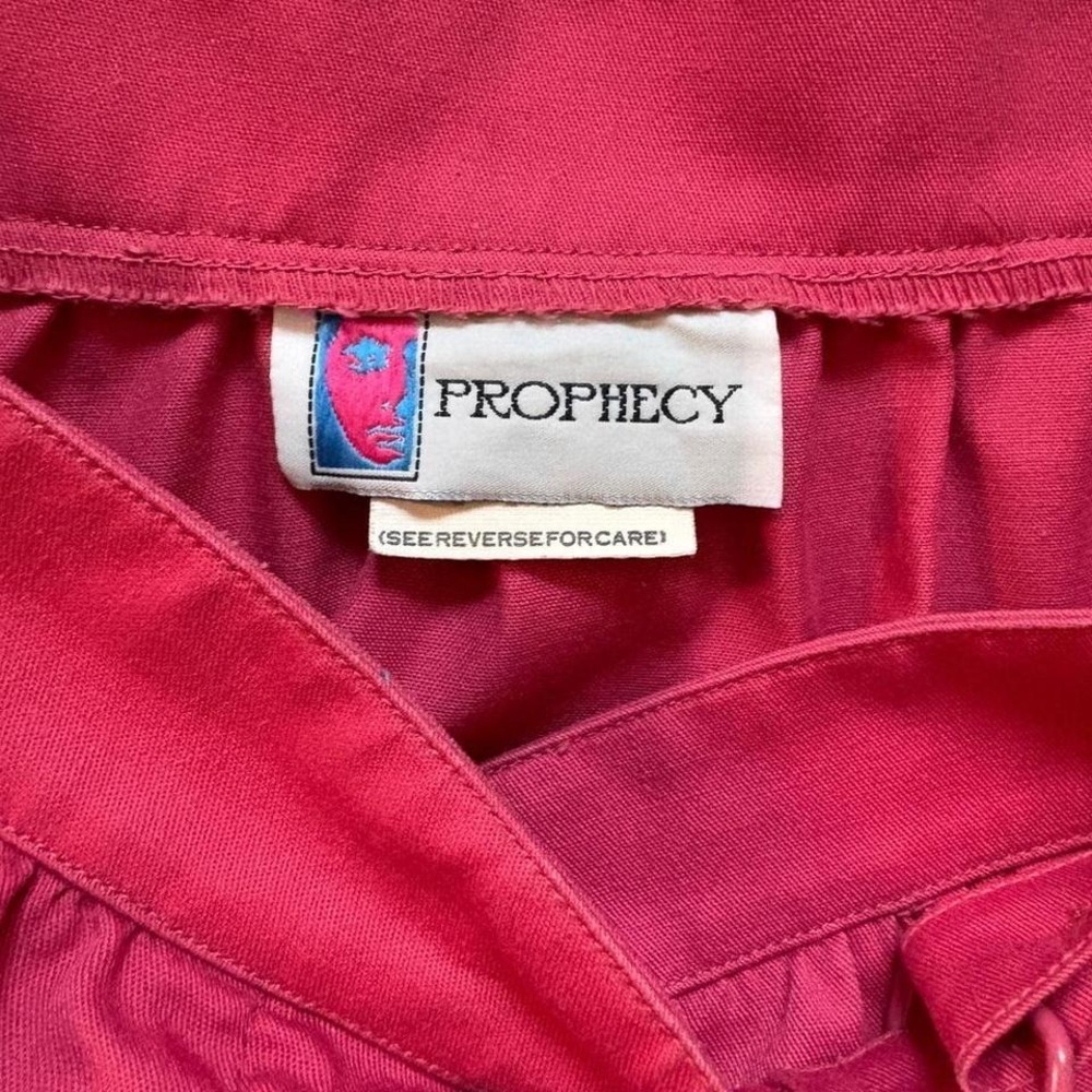 Prophecy Midi Skirt 70s 80s‎ Pink Vintage A-Line Women M Preppy Retro Spring - Picture 4 of 8